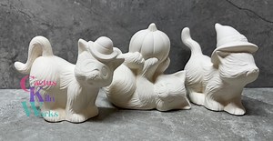 Ceramic Bisque Paint Your Own Sweet Tots Halloween Kitties YOU PAINT DIY Unpainted - Etsy