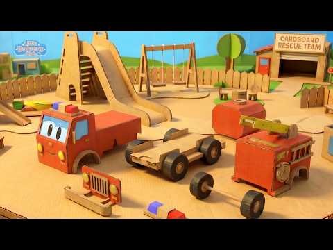 🛠️ Assemble & Rescue! | Building Cardboard Emergency Vehicles Song & Kids Nursery Rhymes