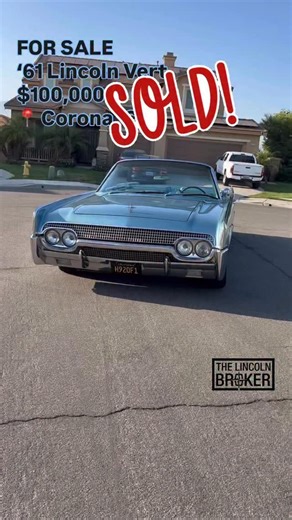 This beautiful 1961 Lincoln Convertible is SOLD 🤝 Thank you @blackmambadoublecab for trusting @the.lincoln.broker and allowing us to get this amazing Lincoln Convertible sold on your behalf 🙌🏼 This one is staying in California , and the new owner already has a spot in his collection for 20 ft of fun 🤩 Looking to get your 1961-69 Sold or have. Even on the look out for one for some time ?? Feel free to DM @the.lincoln.broker and we’d love to help 👍🏼 #slablife 📲 #suicideslabs 🏴‍☠️ #suicided