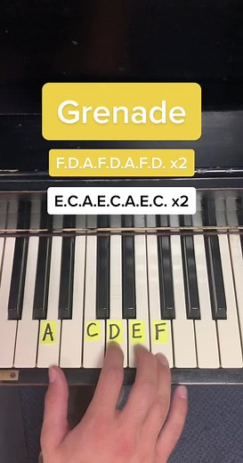 Easy Piano Tutorial: Grenade Chords for Beginners