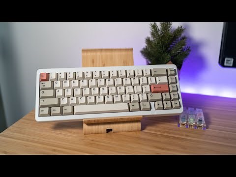 E-White KBDFANS D65 Build + C3 Tangerine Linear Switches - Gasket Mount Goodness!