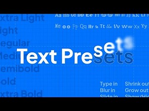 Animate your text with ease ✨ | Text Presets + More Font Support