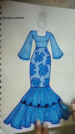 how do you color useing markers?👆👩‍🎨 #art #artist #fashionillustration #fashiondesigner