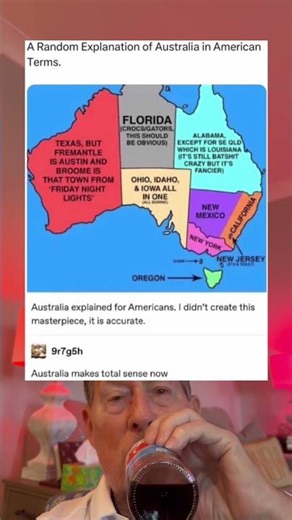 Explanation of Australia in American Terms.