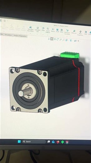 Modelling a nima23 stepper motor in soldiworks