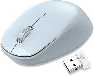 LeadsaiL Wireless Mouse for Laptop, 2.4GHz Silent USB Mouse, Slim Optical Mouse with 3 Buttons, 1600 DPI, Works with Windows, Mac, Chrome OS, Linux