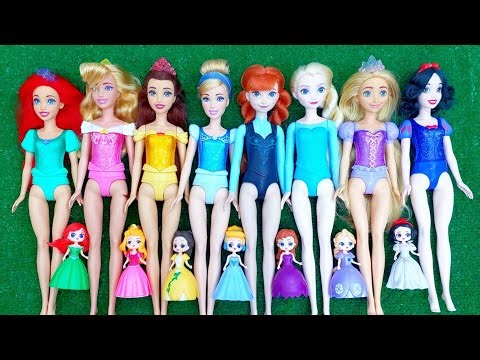Disney Princesses vs Kuromi & Hello Kitty bag unboxing Satisfying ASMR DIY doll dress Miniature