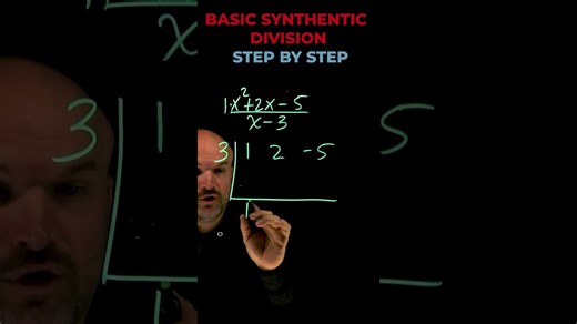 Synthetic division step-by-step (basic math)