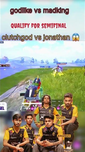 MadKing vs GodLike💛 4v4🔥 | jonathanvs clutcgod |😱 #bgis #short #godlike #madkinggaming
