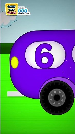 Fun Number Countdown 10-1 with Buses 🚌 #countingsong #babies #shorts
