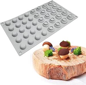 mostsom Silicone Mini Mushroom Candy Molds, Non Stick Chocolate Gummy Mold (Mushroom F)
