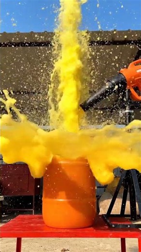 Leaf Blower vs Carrot Juice: 20L Foam Tornado Experiment | बज़िंग फोम शो