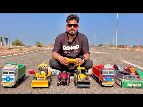 Remote Controlled Vehicles Unboxing | Tata Dump Truck, JCB Backhoe Loader 3DX. Tractor Mahindra |