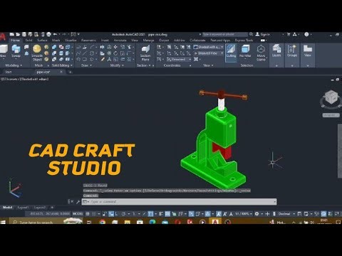 AutoCAD 3D Bench Vice Modeling Tutorial | Mechanical Machine Design Step-by-Step