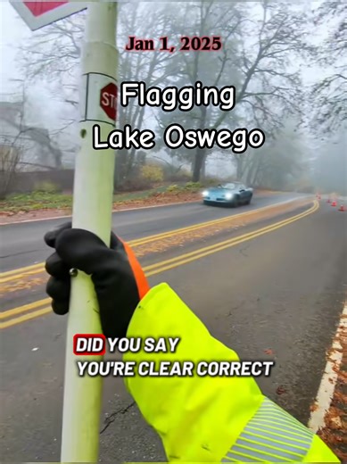 #onthisday Working with Tree Trimmers! Around the curve is a 4-way intersection with the Traffic lights shut off. It was pretty foggy this day too! #lakeoswego #bluecollar #job #fog