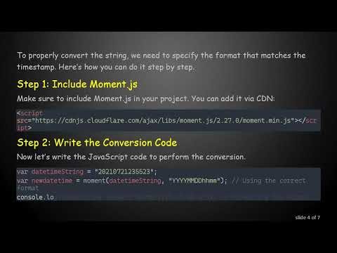 Converting a Timestamp String into DD/MM/YYYY hh:mm A Format with jQuery/JS