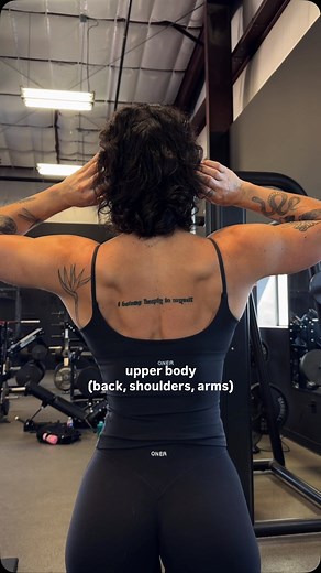 Kelly Matthews on Instagram: "full upper body workout: Seated Shoulder Press 2x10 Single Arm Lat Pulldown 3x10 each Plate Loaded High Rows 3x12-15 Overhead Tricep Extension 3x12-15 Supported Bicep Curls 3x12-15 Lateral Raises 3x12-15 Train w/me on Team Limitless (🔗ïn b!0) Always wearing @oneractive (c0de KELLY) #upperbody #upperbodyworkout #strengthandconditioning #strengthtraining #gymmotivation"