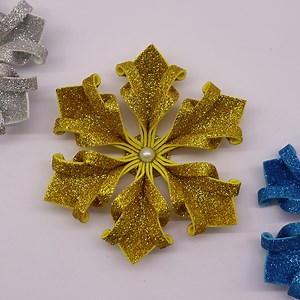 456K views · 10K reactions | Today, I'm Sharing Eva Glitter Foam Paper Snowflakes Making for Christmas Tree Decoration. It's a perfect Christmas Ornaments for a Tree. DIY Christmas Crafts... | DIY Crafts & Art | Facebook