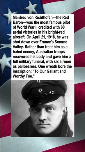 Enemies Honored The Red Baron