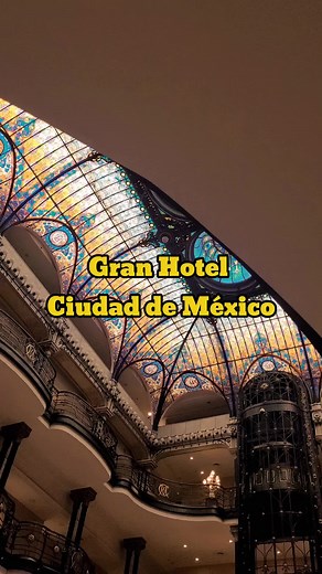 The Gran Hotel is a timeless beauty with a stunning glass ceiling that's absolutely mesmerizing. ✨ Locaged right on the Zócalo, it’s elegance with a great location. This building was originally constructed in 1899 as a department store, and was then converted to the Gran Hotel in 1968. This hotel is definitely worth a visit! --- El Gran Hotel es una belleza atemporal con un impresionante techo de cristal que es absolutamente fascinante. ✨ Ubicado justo en el Zócalo, es la elegancia en una ubicac