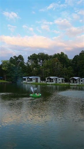 Your next experience in Gatlinburg, Tennessee 🚤 Woodfired hot tug boats at Creekside Hideaway Cruise around the private pond in a hot tub boat with water up to 103 degrees, making this the perfect relaxing experience at the end of a long day exploring the Smoky Mountains. #smokymountains #creeksidehideawaytn #gatlinburg #tennessee | Creekside Hideaway