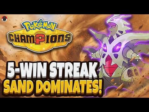 5-GAME WIN STREAK with this AWESOME MEGA TYRANITAR SAND TEAM in Pokémon Champions VGC!