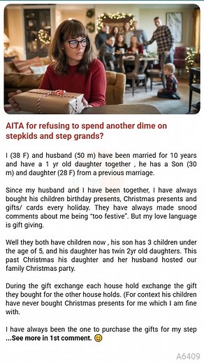 AITA for refusing to spend another dime on   stepkids and step grands? | Reddit Tale Collection | Facebook