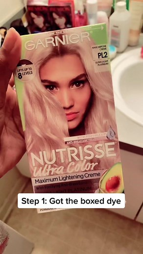 DIY Blonde Boxed Dye Transformation Process