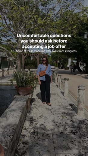 The questions that feel too uncomfortable to ask in interviews are exactly the ones that reveal whether you're accepting a great opportunity or a six-figure nightmare. These questions have personally made me walk away from lucrative offers because the answers exposed toxic cultures I would have spent years escaping 💼 Uncomfortable questions you should ask before accepting any job offer: 1. Why did the last person leave this role, and the person before them? If they're evasive or can't answer, t