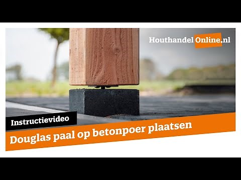 Douglas paal op betonpoer plaatsen — Houthandelonline #11