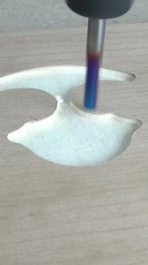 Cutting the first project with the @carbide3d @shapeoko 🔊 on! We cut the first thing on the new Shapeoko CNC in part 6 of the #TTshapeokoAdventure. This piece is cut out using the @amanatool #46202-K 1/4" Spektra ™ coated downcut bit from @toolstoday and does a great job leaving a nice clean cut. - - - - - - - #TeamTOOLSTODAY - - - - - - - Each bit has a K mark on the bit, insert the bit up to that mark and tighten the collet. The cut went fairly well, the @xfasten double sided tape definitely 