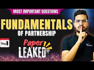 Day 1 Fundamentals of Partnership (1) | Most Important Questions | Accounts Ch-1 PYQs I #paperleaked