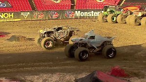 The mud race match up you needed in Monster Energy RACING 🏁 tonight from Arrowhead Stadium! | Monster Jam