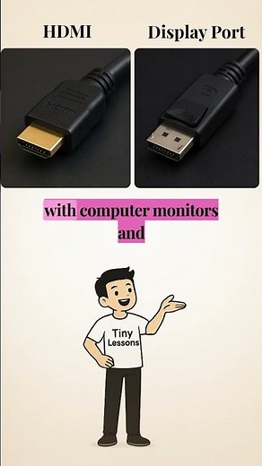 Difference between HDMI and Display Port. #educationalvideos #hdmi #display #television #computer