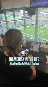 586K views · 10K reactions | Spend a (game)day in the life with the VP of Digital Strategy ‍ Dunkin' | #FlyEaglesFly | Philadelphia Eagles | Facebook