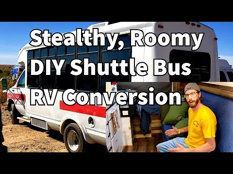 Spacious DIY converted Shuttle Bus "with shower" for Registered Traveling Nurse - Tour and Interview