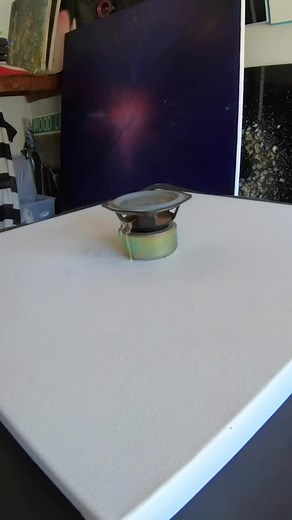 I am an #Artist. This is my #workofart I create #soundpaintings using songs, a speaker and materials