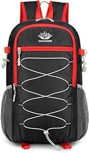 Foldable Lightweight Hiking Backpack Camping Cycling Travel Shopping Fitness Sports Backpack With Man And Women (Black)