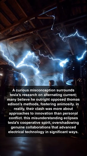 7.5K views · 265 reactions | Discover how Nikola Tesla's rivalry with Thomas Edison was misinterpreted, revealing a deeper narrative of innovation and collaboration that shaped the future of electrical technology. | Nikola Tesla Pioneer | Facebook