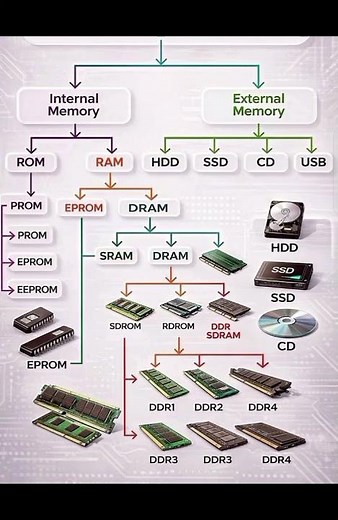 Internal Memory vs External Memory (Computer) 💻⚡ #ComputerBasics #TechShorts