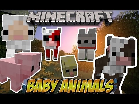 Minecraft 1.8/1.7.10/1.7.2 | BABY ANIMALS MOD | SUPER ANIMALES BEBES Apachurrables