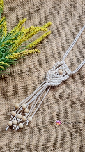 DIY Macrame necklace pattern✨️ #artandcraft #macrametutorial #diy #macrame