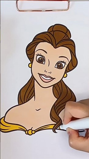 Beauty and The Beast Belle Coloring Page #disney #belle #beautyandthebeast #princess