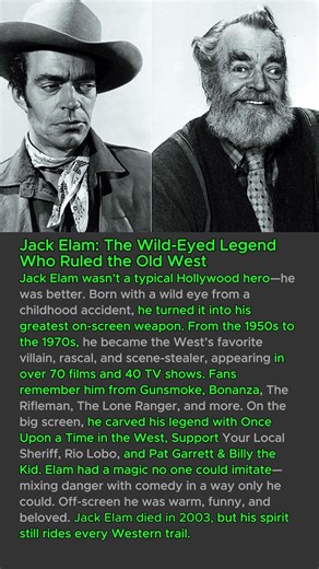 Jack Elam: The Wild-Eyed Legend Who Ruled the Old West 🤠🔥