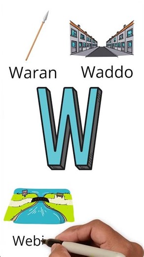 Somali Letters (W) | Barashada Xarfaha Af Soomaaliga (W) #somali #barashadacaruurta #afsoomaali