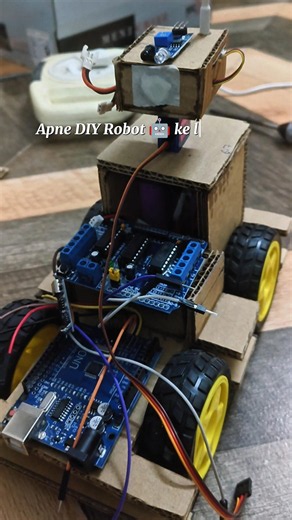 Day-04 New parts of our #DIY Robot 🤖 #arduino UNO#motor driver#infrared sensor@trendyvikash26