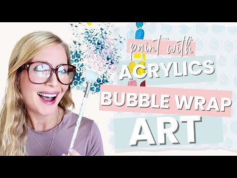 🎨✨ Paint with Bubble Wrap! | Fun Beginner Acrylic Painting Technique 🫧