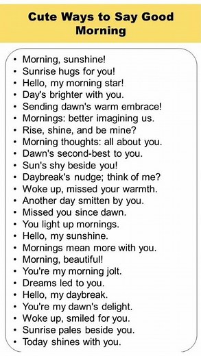 25 Cute Ways to Say Good Morning ☀️ | Improve Your English Speaking