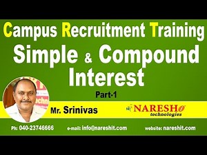Simple and Compound Interest Part 1 | CRT Training