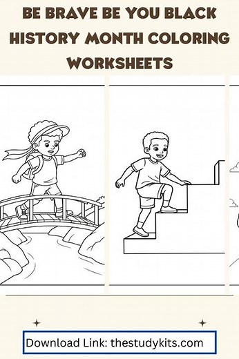 Be Brave Be You Black History Month Coloring Worksheets for Kids – Creative Activity